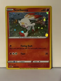 Scorbunny Cosmos Holo SWSH244 Promo Card NM Pokemon Fast Ship - Image 1