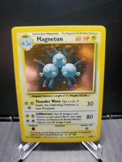 Pokemon TCG Magneton Base Set 9/102 Vintage Holo 1999 WOTC MP - Image 1