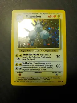 Pokemon TCG Magneton Base Set 9/102 Vintage Holo 1999 WOTC MP - Image 3