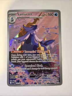 Pokemon Card Samurott 107/086 Illustration Rare White Flare Near Mint - Image 1