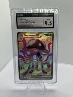 Pokemon Card TCG - Toedscruel ex 213 Shiny Ultra Rare Paldean Fates CGC 9 - Image 1