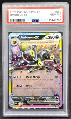 PSA 10 Umbreon ex 060/131 Pre En Prismatic Evolutions 2025 - Pokemon TCG - Image 1
