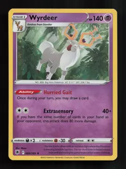 Wyrdeer 069/189 Holo Rare Astral Radiance Pokemon Near Mint - Image 1