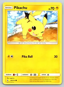 PIKACHU 54/214 C UNBROKEN BONDS POKEMON MP NAGIMISO - Image 1