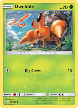 DWEBBLE 10/236 C UNIFIED MINDS POKEMON MP KAWAYOO - Image 4