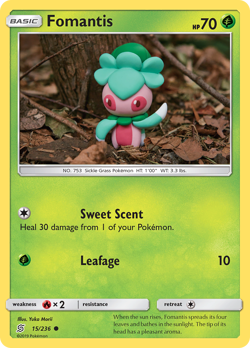 FOMANTIS 15/236 C UNIFIED MINDS POKEMON MP MORII - Image 4