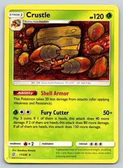 CRUSTLE 11/236 R UNIFIED MINDS POKEMON MP KOMIYA - Image 1