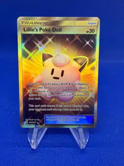 Pokemon SM Sun & Moon Cosmic Eclipse Lillie’s Poke Doll 267/236 Gold Secret Rare - Image 1