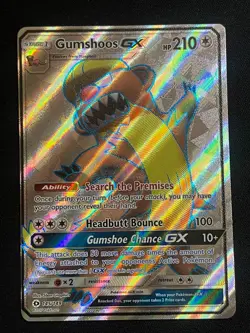 Pokemon Gumshoos GX (Full Art) Ultra Rare SM Base Set 145/149 MP - Image 1