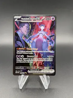 Pokemon Team Rocket's Mewtwo EX Full Art Holo 231/182 Destined Rivals SIR - Image 1