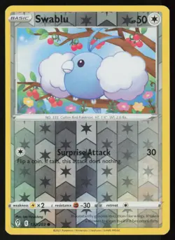 Swablu 132/203 Common Evolving Skies Pokemon Reverse Holo Near Mint - Image 1