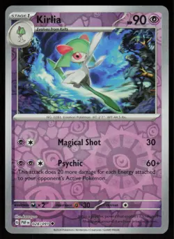 Kirlia 028/091 Uncommon Paldean Fates Pokemon Reverse Holo Near Mint - Image 1
