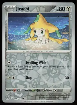 Jirachi 98/142 Uncommon Stellar Crown Pokemon Reverse Holo Near Mint - Image 1
