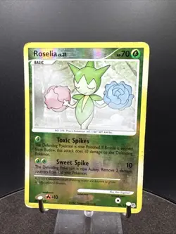 Pokemon TCG Roselia Diamond & Pearl 96/130 Reverse Holo Common - Image 1