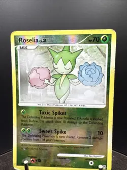 Pokemon TCG Roselia Diamond & Pearl 96/130 Reverse Holo Common - Image 2