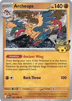 Pokemon Field Museum Fossil Exhibit Archeops Promo SEALED - Image 1
