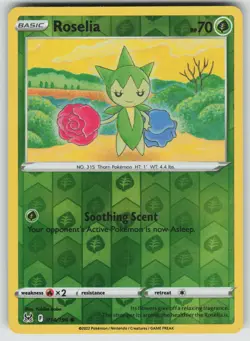 ROSELIA 014/196 COMMON LOST ORIGIN POKEMON REVERSE HOLO NEAR MINT - Image 1