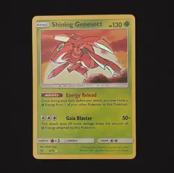 Pokemon TCG Shining Genesect 9/73 Shining Legends Shiny Holo Rare - Image 1