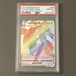 Pokemon TCG: Tapu Koko VMAX (Secret) 166/163 Swsh05: Battle Styles Holo PSA 10 - Image 1