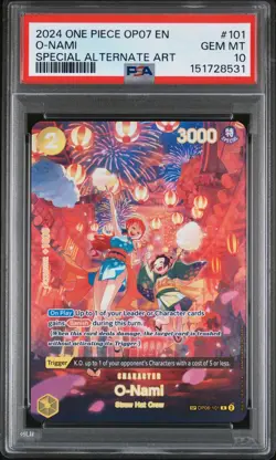 One Piece OP06-101 O-Nami SP EN PSA 10 - Image 1
