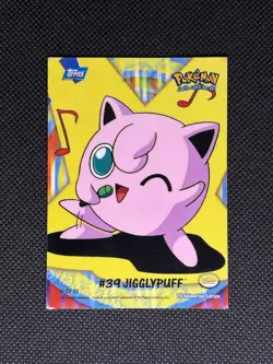 Pokemon Topps Series Blue Label JIGGLYPUFF 6 Of 10 Stick On - Image 1