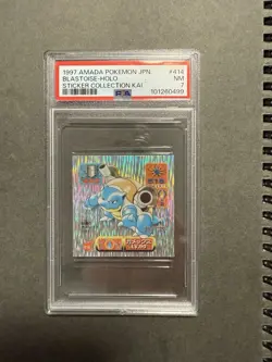1997 AMADA POKEMON JPN STICKER COLL KAI #414 BLASTOISE-HOLO PSA 7 - Image 4