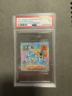 1997 AMADA POKEMON JPN STICKER COLL KAI #414 BLASTOISE-HOLO PSA 7 - Image 5