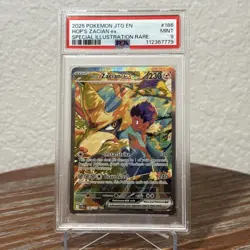 2025 POKEMON JOURNEY TOGETHER SPECIAL ILLUSTRATION RARE HOP'S ZACIAN EX PSA 9 - Image 1