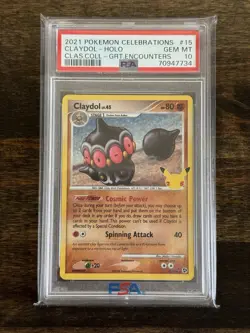 Pokemon Celebrations 2021 Claydol Holo #15 (PSA 10) Gem Mint! Ships ASAP! - Image 1
