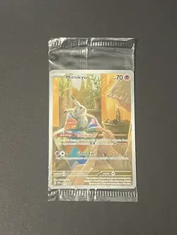 Pokemon Mimikyu 075 Sealed Paldean Fates ETB Black Star Promo - Image 2