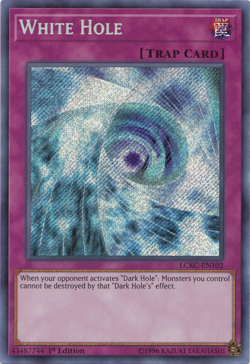 White Hole [LCKC-EN102] Secret Rare Lightly Played 1st Edition - Yugioh single - Image 1