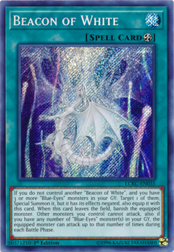 Beacon of White [LCKC-EN035] Secret Rare Near Mint 1st Edition - Yugioh single - Image 1