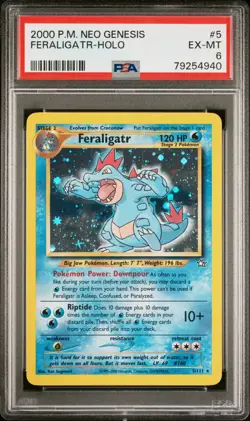 PSA 6 Feraligatr Holo 5/111 Neo Genesis 2000 Pokemon Card - Image 1