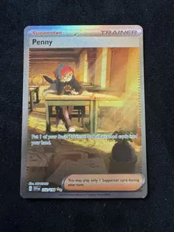 Pokemon TCG Penny Holo Card 252/198 Scarlet Violet Base Set - Image 1