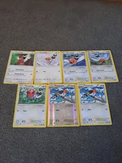 Pokemon TCG Fletchling And Fletchinder 7 Card Lot (1 Reverse Holo) - Image 1