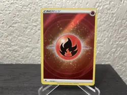 Pokemon TCG Crown Zenith Fire Energy Textured Holo Ultra Rare Card 153/159 - Image 1