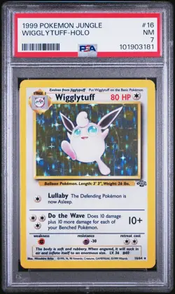 PSA 7 Wigglytuff Holo 16/64 Jungle 1999 Pokemon Card - Image 1