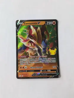 Pokemon TCG Zamazenta v Celebrations Holo Ultra Rare Card 018/025 NM Condition - Image 1