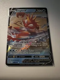 Kingler V 028/172 Brilliant Stars Holo Ultra Rare Pokemon Card TCG English NM - Image 2