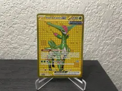 Pokemon TCG Iron Leaves EX 213/162 Scarlet & Violet Gold Hyper Rare Card - Image 1