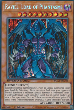 1X NM Raviel, Lord of Phantasms - SGX3-ENG03 - Secret Rare 1st Edition yugioh - Image 1