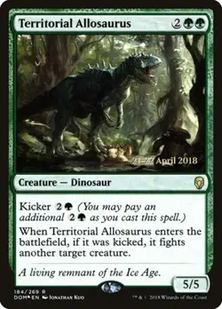 Territorial Allosaurus -Foil Medium Play MTG Promos: Prerelease Cards - Image 1