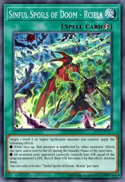 Sinful Spoils of Doom - Rciela MP24-EN239 1st ED Yu-Gi-Oh! ULTRA RARE - Image 1
