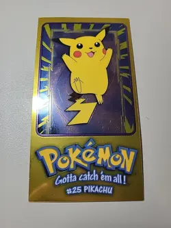 Pokemon Pikachu #25 Topps TV Animation Edition 1 Of 5 Jumbo Card Holo LP - Image 1