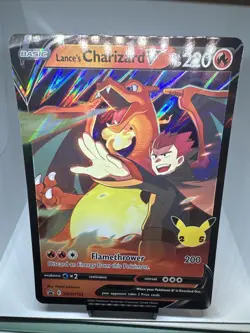 Lance's Charizard V SWSH133 Pokemon Celebrations 25th Anniversary JUMBO CARD - Image 1