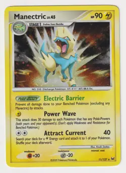 Manectric 11/127 Holo Platinum Pokemon Card LP - Image 1