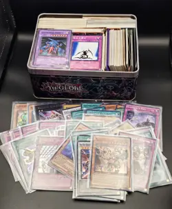 Huge Lot Of Vintage Yu-Gi-Oh Trading Cards Approximately 650 In Tin Rares 1st Ed - Image 1