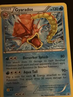 Pokemon TCG Shiny Gyarados Red Black Star Promo Card XY109 Holo - Image 4