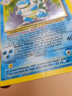 Blastoise Base Set 2 Holo Rare 2/130 Pokemon Card - WOTC 2000 SWIRL - Image 2
