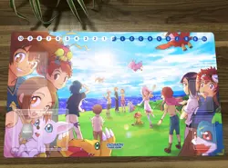 Digimon Adventure Playmat CCG TCG Mat Trading Card Game Mat Free Bag with Zones - Image 1